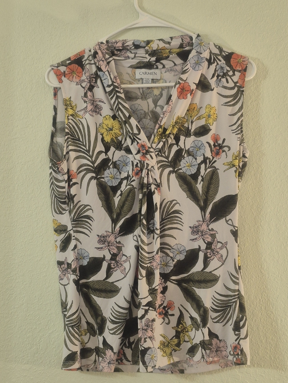 Carmen Floral Tie-Neck Sleeveless Camisole